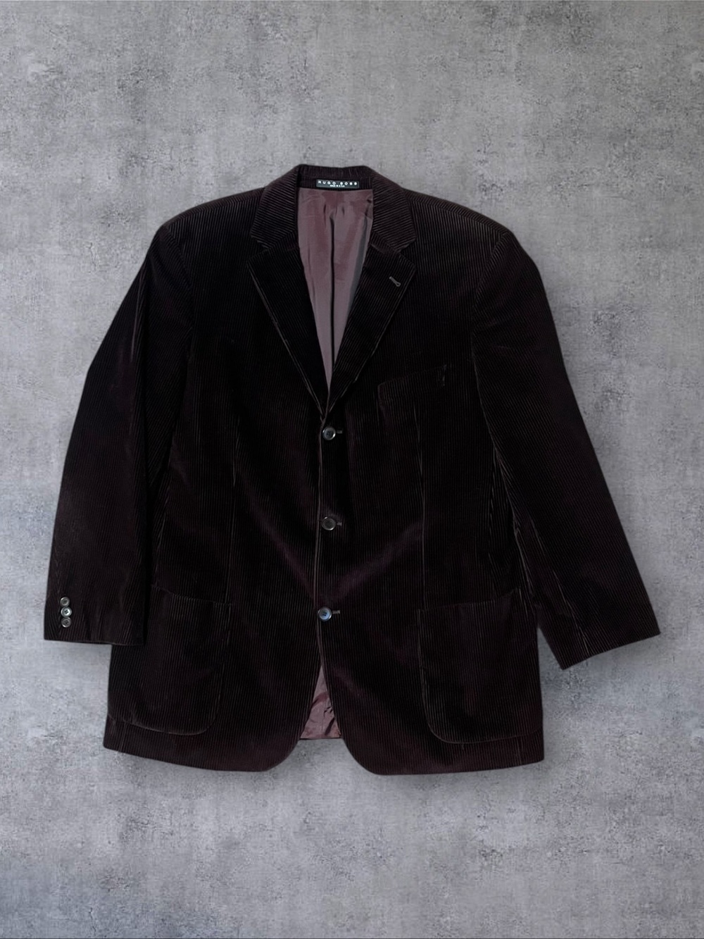 Vintage 2000s y2k Brown Corduroy Hugo Boss 100% Cotton Blazer